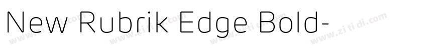 New Rubrik Edge Bold字体转换